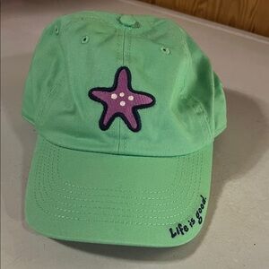 Life Is Good Mint Cap with Purple Starfish